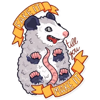 Telegram sticker ☠️ awesomepossum (@kotypic)