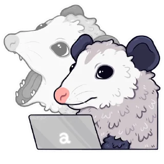 Telegram sticker 💻 awesomepossum (@kotypic)