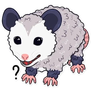Telegram sticker ❔ awesomepossum (@kotypic)