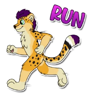 Telegram sticker 🏃‍♂ Cheeka 2