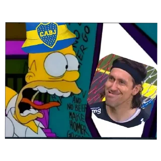 Telegram sticker 🎢 Homero se asusta con.... :: @fStikBot
