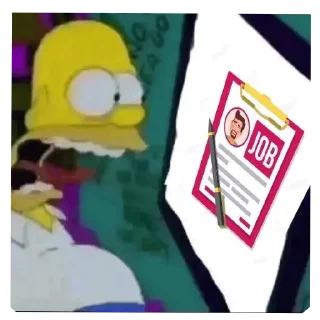 Video sticker 🚩 Homero se asusta con.... :: @fStikBot