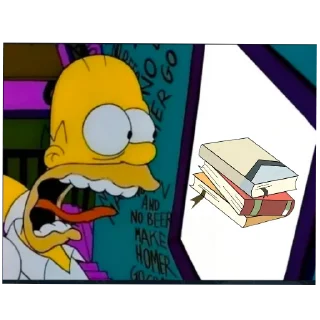 Video sticker 📖 Homero se asusta con.... :: @fStikBot