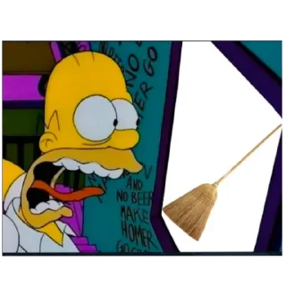 Video sticker 📖 Homero se asusta con.... :: @fStikBot