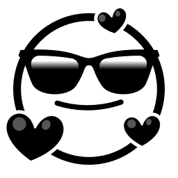 Sticker 😍 White HD @EMOJI_GRAY