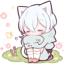 Sticker 😴 White Kitten (2)