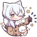 Video sticker 👍 White Kitten (2)