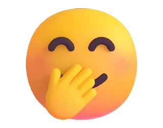 Telegram sticker 🤭 Fluent Emoji #1 @HiSticker