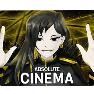 Telegram sticker 🙌 🙌 ABSOLUTE CINEMA 🙌