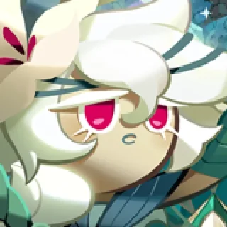 Telegram sticker 🤩 White Lily Cookie • @run_cookie_run