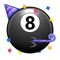 Sticker 🥳 8 Ball Emoji @TgEmodziBot