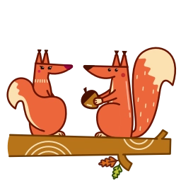 Telegram stiker 💑 Red Squirrel