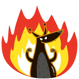 Телеграм стикер 😈 Red Squirrel