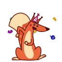 Telegram sticker 🥳 Red Squirrel