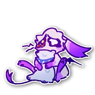 Telegram sticker 🥺 Tired dreamcore rabbit Tatiian