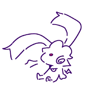 Telegram sticker 😋 Tired dreamcore rabbit Tatiian