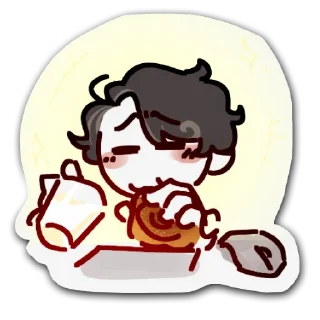 Telegram sticker ☺️ Tired dreamcore rabbit Tatiian