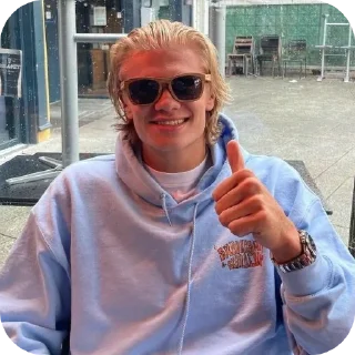 Telegram sticker 😎 Erling Haaland • @Earth928B