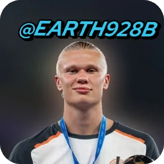 Telegram sticker 🙂 Erling Haaland • @Earth928B