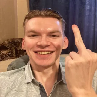 Telegram sticker 🖕 Фасдопит Девственник