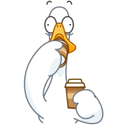 Telegram sticker ☕️ Funky Goose