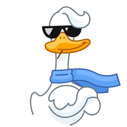 Telegram sticker 😎 Funky Goose