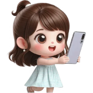 Telegram sticker 📱 Милая девочка @Nyasticks