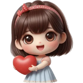 Telegram sticker ❤️ Милая девочка @Nyasticks
