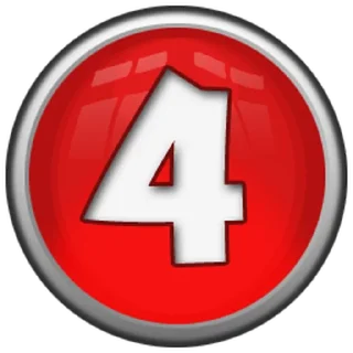 Telegram sticker 4️⃣ Red Numbers
