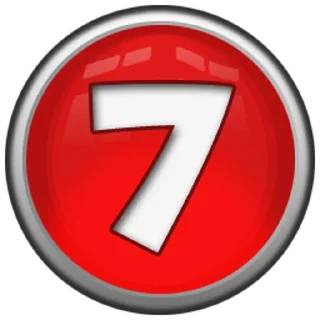 Telegram sticker 7️⃣ Red Numbers