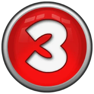 Telegram sticker 3️⃣ Red Numbers
