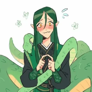 Телеграм стикер 🐍 Чжучжи-Лан @stickerpaksxoff - @hfhfhfhg