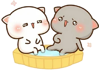 Telegram stiker 🛀 Peach and Goma by Vasim