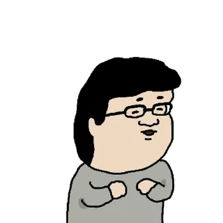 Telegram sticker 💬 땀이 많은 덕철이 By @KakaoEmoticon