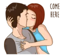 Telegram sticker 💑 Romantic Couple In Love