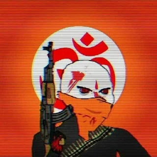 Sticker 🕉 @kanishk_memer bhagwa pepe frog pack
