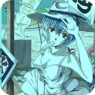 Telegram sticker 👄 Rei Ayanami @evangelionsti