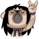 Telegram sticker 🤘 Zac The Pug