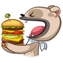 Telegram sticker 🍔 Zac The Pug