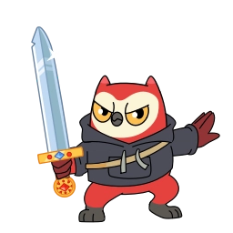 Telegram sticker ⚔️ Moonbirds Originals #3418 @sticker_bot