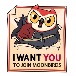 Telegram sticker 🫵 Moonbirds Originals #3418 @sticker_bot