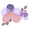 Sticker 🌼 watercolor flowers  ♡  @ririmoji
 by NAKAYUKA (line)