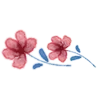 Sticker ➖ watercolor flowers  ♡  @ririmoji
 by NAKAYUKA (line)