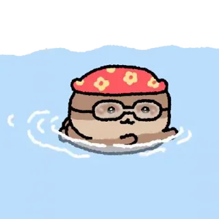 Video sticker ⭐ ㄲ ㅑ ~ 아기 밤토리 수달 @manbull_sticker_bot
