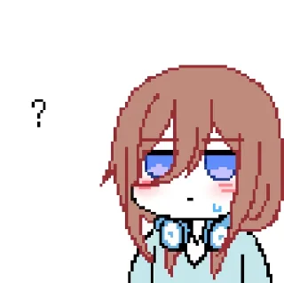 Telegram sticker ❓ miku