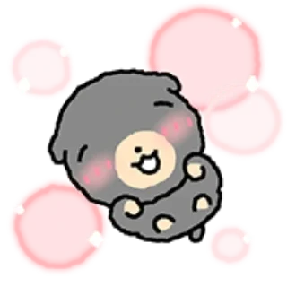 Telegram sticker ☺️ kkiwoong the puppy  ♡  @ririmoji
by 도톰 dotom (kkt)