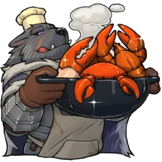 Telegram sticker 🥘 Blaidd by Rubber Bark
