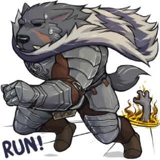 Telegram sticker 🏃 Blaidd by Rubber Bark
