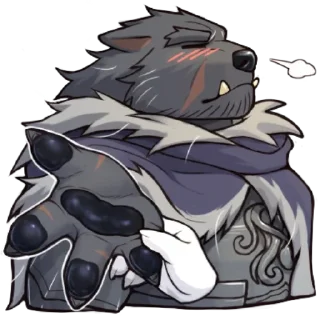 Telegram sticker 🖐️ Blaidd by Rubber Bark