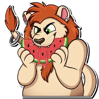 Video sticker 🍉 Micks the lion